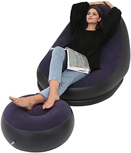 Sofa Inflable Con Reposapies Comodo Portatil Para Sala - Imagen 4