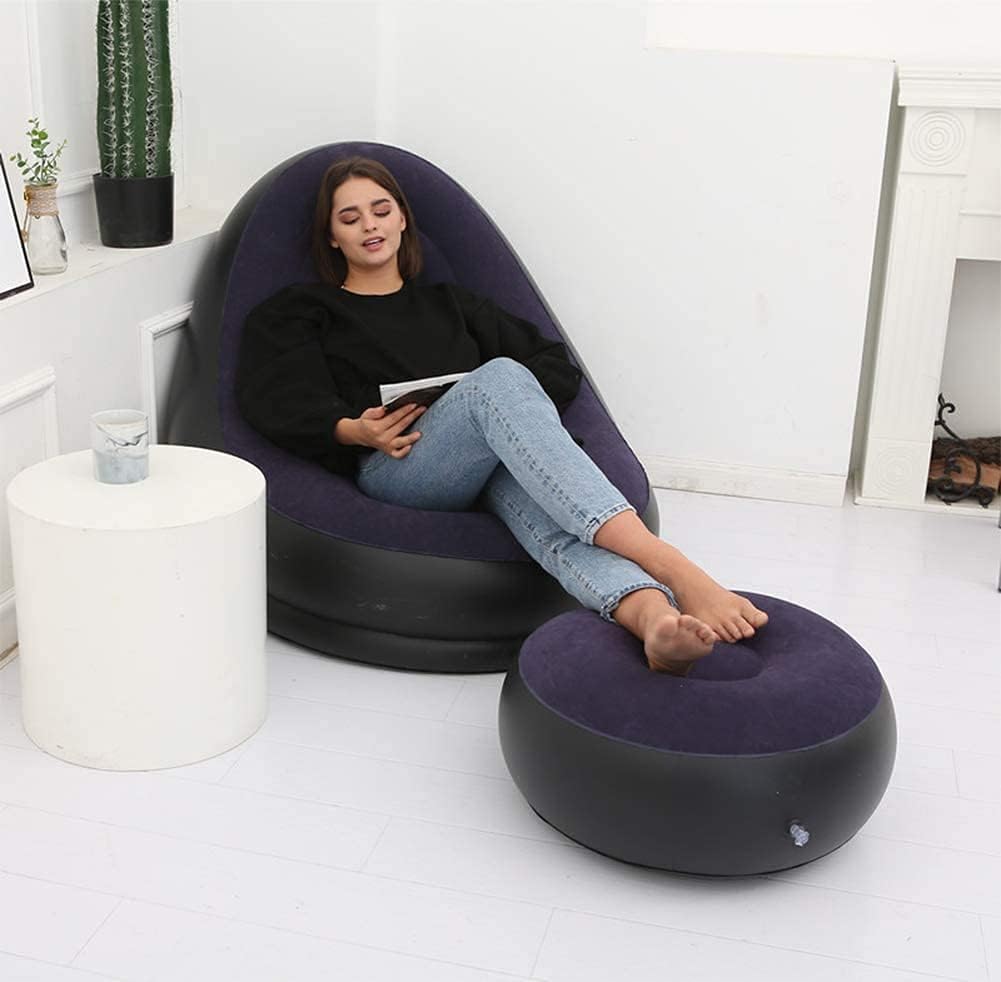 Sofa Inflable Con Reposapies Comodo Portatil Para Sala