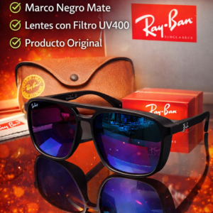 🕶️ Gafas Ray-Ban Unisex Negro Mate UV400 + Kit Completo Premium